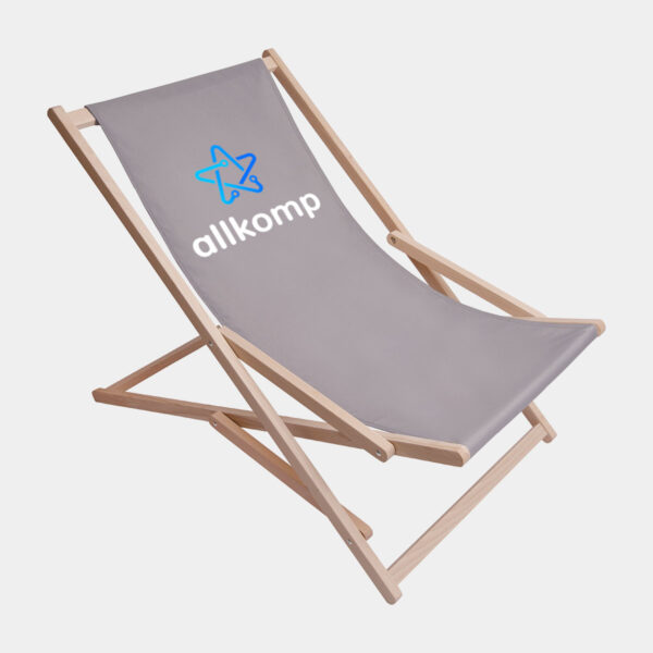leżak bujany z Twoim logo allkomp ciemny szary